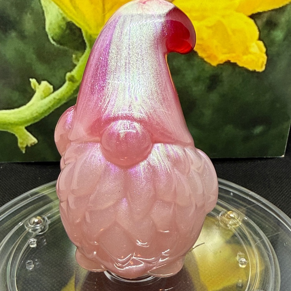 Pink Unique Resin Gnome Figurine